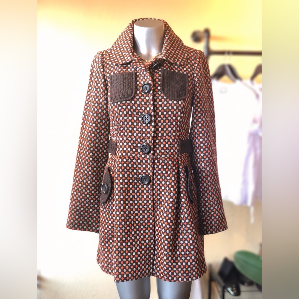 Tweed Embroidered Coat S